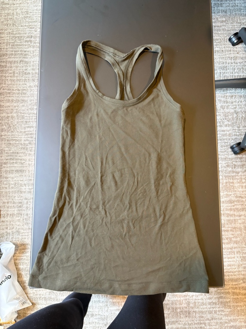 Lululemon Racerback Tank Top in Olive Green - Women's Casual Layering Top